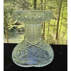 VTG McKee Glass Punch Bowl Base Concord Pattern Beautiful! -A52